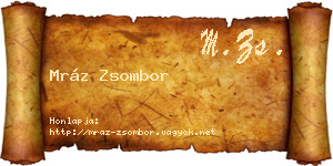 Mráz Zsombor névjegykártya